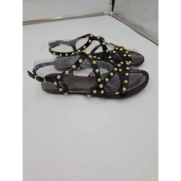 Womens Studed Strappy Sandals Size 7 Black - Picture 2 of 5